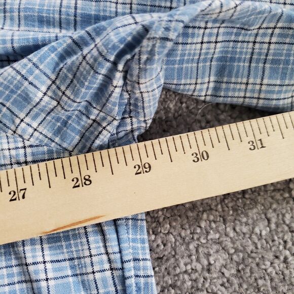 Polo Ralph Lauren Shirt Mens Extra Large Blue Button Up Plaid Linen Lowell Sport - Picture 9 of 14